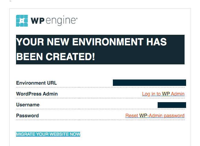Welcome Email - WP Engine